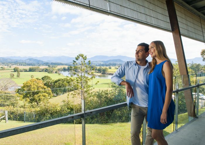Couple enjoying scenic views from the Tweed Regional Gallery & Margaret Olley Art Centre, Murwillumbah